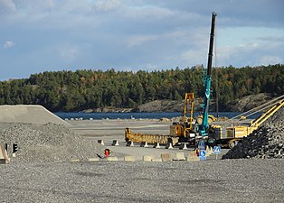 Stockholm Norvik Hamn, anläggningsarbetena.