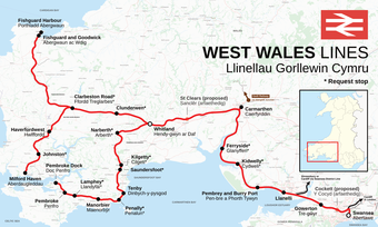 Map of the West Wales lines.