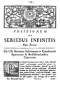 Titulus positionum de seriebus infinitis