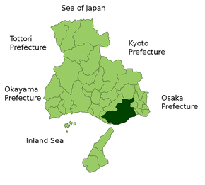 Poziția localității Kobe