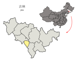 Kaart van Liaoyuan
