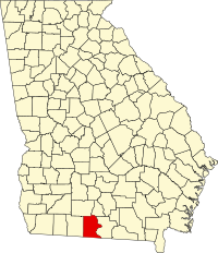 Locatie van Brooks County in Georgia