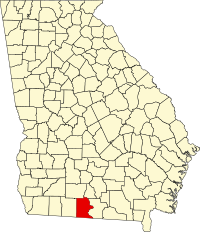 Map of Georgia highlighting Brooks County