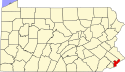 Location map of Philadelphia.