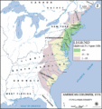 Thirteen Colonies population density (1775)