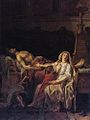ジャック＝ルイ・ダヴィッド『アンドロマケの悲嘆』1783年。油彩、キャンバス、275 × 203 cm。ルーヴル美術館[50]。
