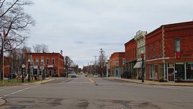 Downtown at the intersection of M-49 and M-99