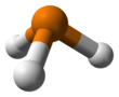 Ball-and-stick model of phosphine