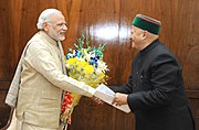 The Chief Minister of Himachal Pradesh, Shri Virbhadra Singh calling on the Prime Minister, Shri Narendra Modi, in New Delhi on 10 December 2015