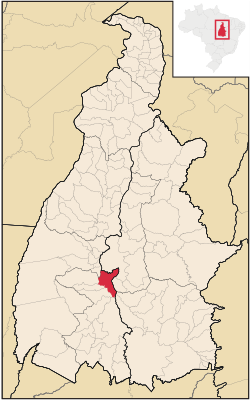 Localização de Brejinho de Nazaré no Tocantins