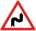 Double curve, first to right