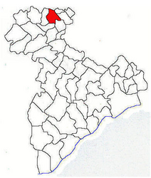 Location in Giurgiu County