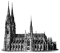 Façade sud de la cathédrale en 1892.