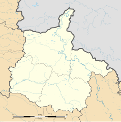 Mapa konturowa Ardenów, po prawej znajduje się punkt z opisem „Messincourt”