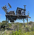 Beet-loading tower sitting beside the abandoned spur at Sargent Station