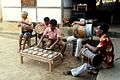 Musicians playing totobuang gong chimes and tifa drums at Amahusu.