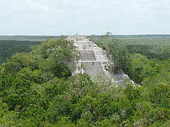 Huvudtemplet i Calakmul