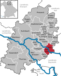 Läget för Himmelkron i Landkreis Kulmbach