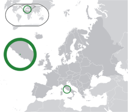 Lokasi  Hak LGBT di Vatikan  (green) di Europe  (dark grey)  –  [Legenda]