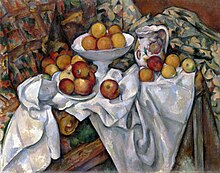 Paul Cézanne'i "Natüürmort õunte ja apelsinidega" (u 1899)