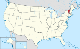 Localização de Vermont nos Estados Unidos