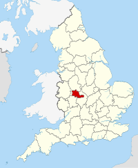 Batı Midlands Kontluğu'nun İngiltere'de konumu