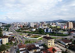 Vy över centrala Joinville.