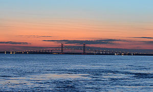 The Sidney Lanier Bridge crossing the Brunswick River