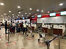 Check-In area at the interim terminal