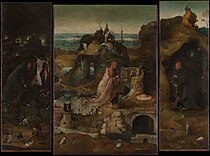 Jheronimus Bosch Hermit Saints Triptych, 86 x 120 cm.