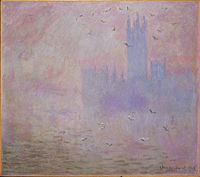 The Houses of Parliament, Seagulls, 1903, Princeton University Art Museum