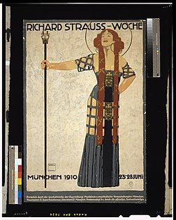 Cartaz de festival por Ludwig Hohlwein (1910)