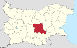 Location of Stara Zagora Province in Bulgaria