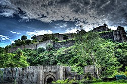 Kangra Fort, 20 kilometres from the town of Dharamshala