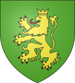 Blason de la commune de la Guyonnière: De sinople au lion couronné d'or, armé et lampassé de gueules