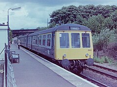 Bromsgrove station in 1981 with one platform