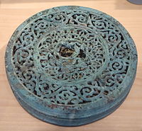 Fragrance box with openwork lid, Korea, Goryeo dynasty, 11th–12th century, bronze