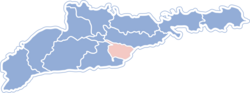 Location of Hercas rajons