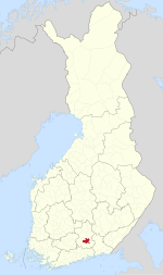 Location of Lahti in فن لینڈ