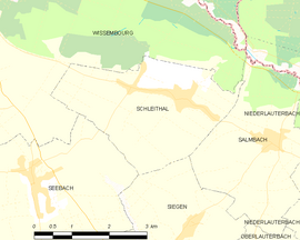 Mapa obce Schleithal