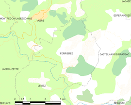 Mapa obce Ferrières