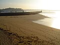 Plage du Môle à marée basse.