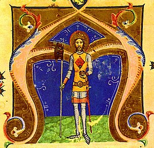 Партрэт Ласла I з ілюстраванай хронікі, 1360 г.