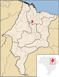 Localização de Vitória do Mearim no Maranhão