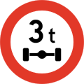 Axle weight limit[N 2] No vehicle with weight above the given limit for each axle, and maximum 150% of the limit for each bogie.