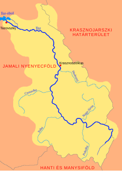 A Taz folyó vízgyűjtő területe