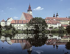 Telč set over dammene