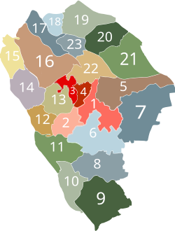 Shenwan is labeled '10' on this map of Zhongshan