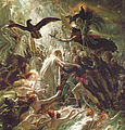 Girodet-Trioson: Ossian recebendo os fantasmas dos heróis franceses. Musée National de Malmaison