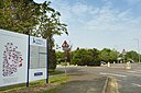 ☎∈ Cambridge Science Park main entrance in April 2011. This image has high dynamic range.